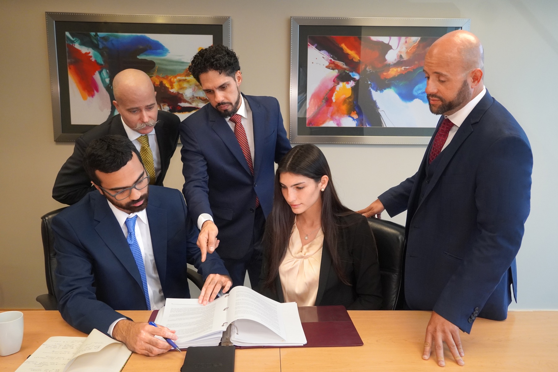 The Connect Attorneys legal team reviewing a case